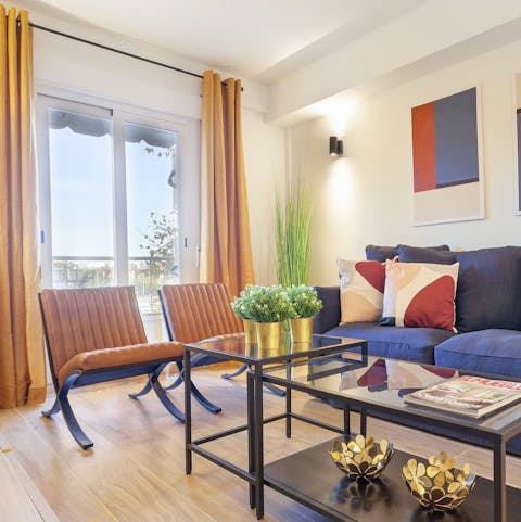 Relax and unwind at home after a day of exploring