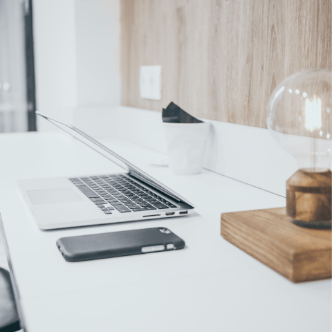 Catch up on your laptop duties in the communal coworking space