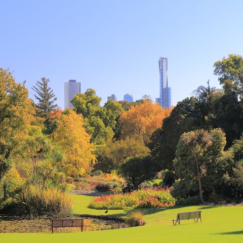 Enjoy sightseeing and exploring beautiful parks across Melbourne