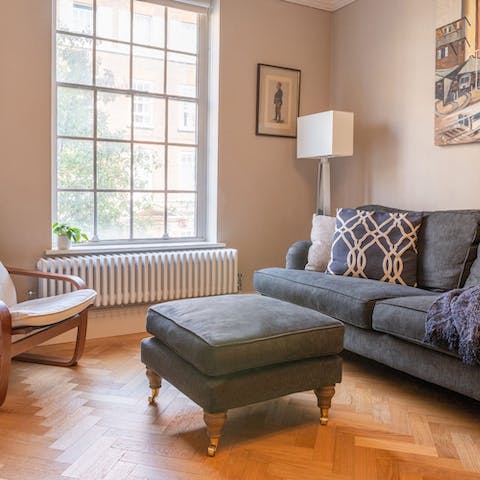 Sit back and relax in the living area after a day of sightseeing