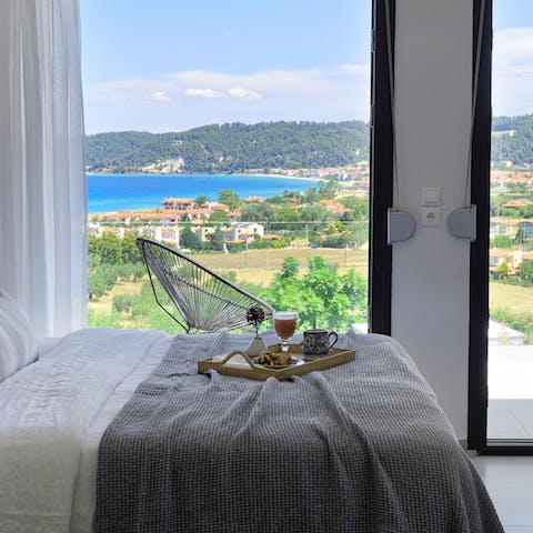 Admire the views from your bedroom balcony
