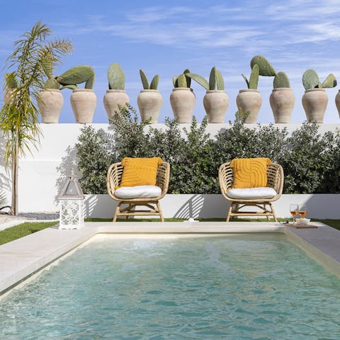 Cool off with a dip in the plunge pool
