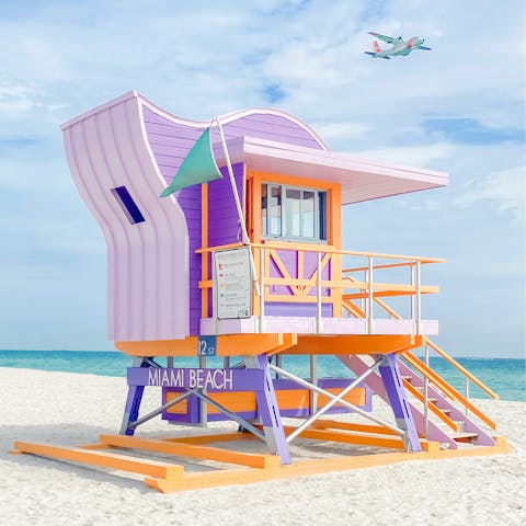 Explore Miami's South Beach, a short drive away