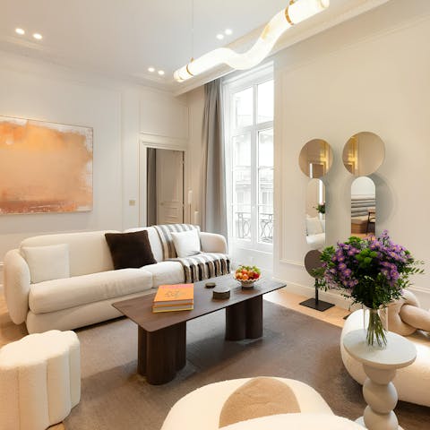 Relax in the beautifully furnished living room
