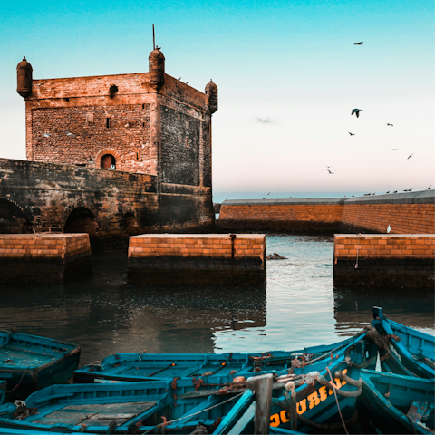 Explore the coastal town of Essaouira, just 5 kilometres away