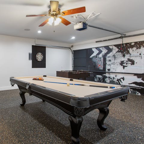 Play a game of pool or darts in the games room