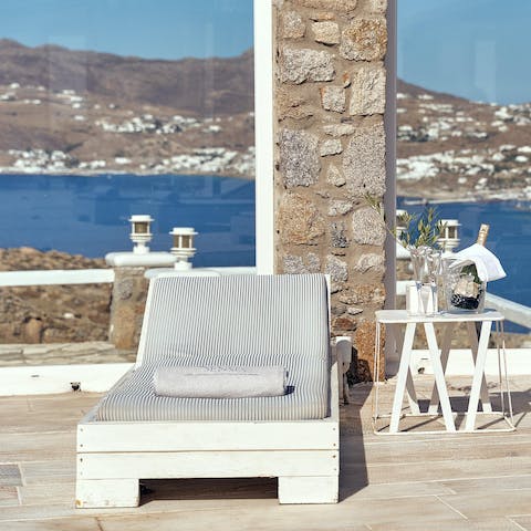 Stretch out on a sun lounger to catch some rays