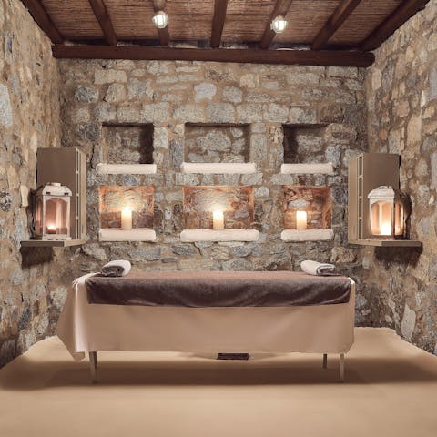 Book a relaxing massage in the spa room