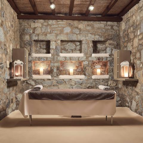 Book a relaxing massage in the spa room