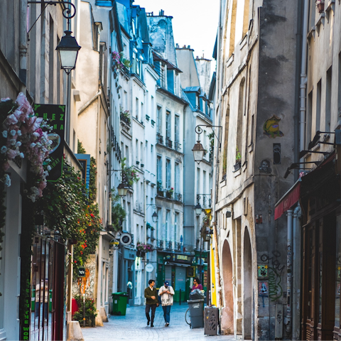 Book a bistro in neighbouring Le Marais for dinner