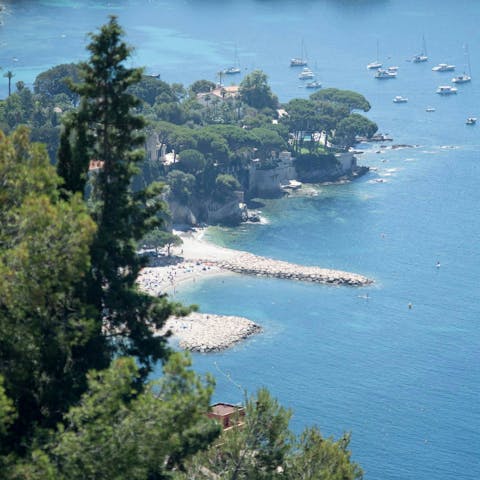 Explore hidden coves and scenic trails along the Cap Ferrat peninsula