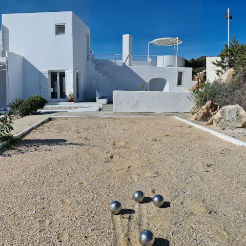 Get competitve at the villa's private Boule Game strip