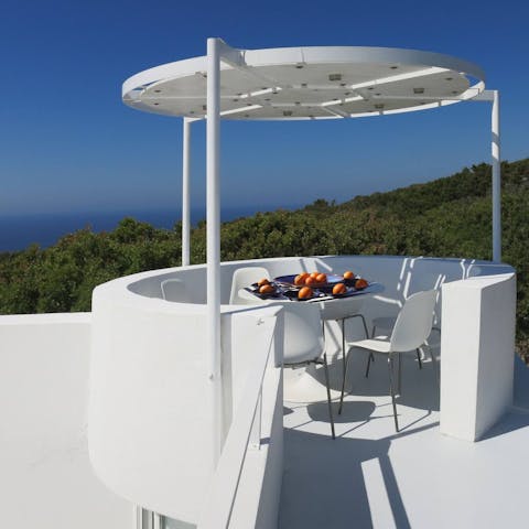 Enjoy your morning coffee with spectacular views