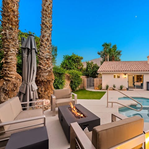 Tell stories around the fire pit