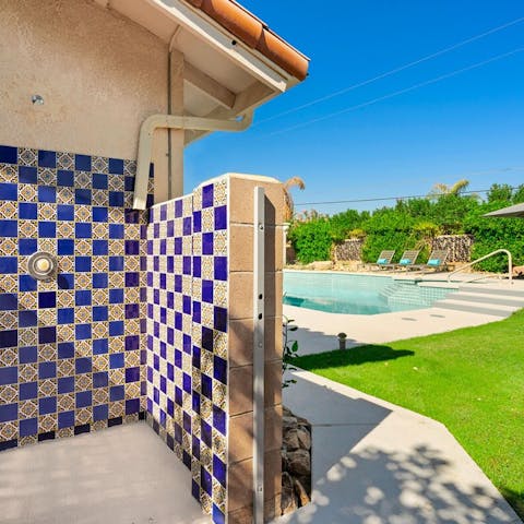 Cool off with an outdoor shower