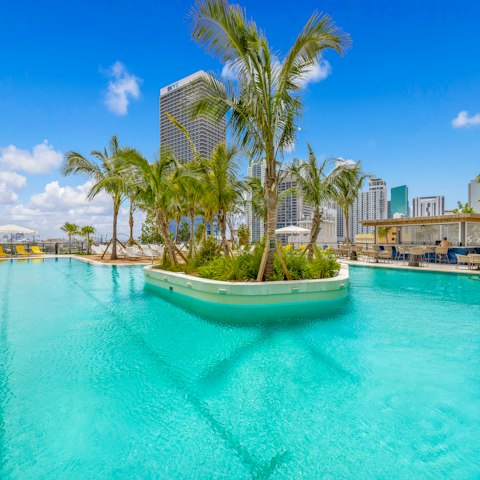 Cool off with a dip in the communal swimming pool