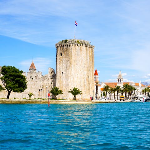 Take a water taxi from Seget Donji over to the pretty town of Trogir