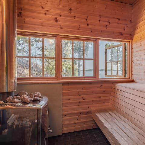 Work up a sweat in the stunning sauna