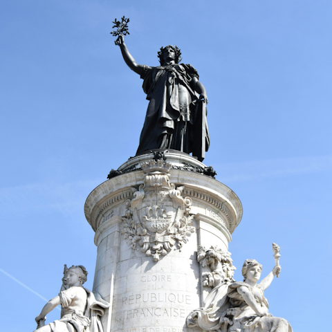 Stroll towards the iconic Place de la République