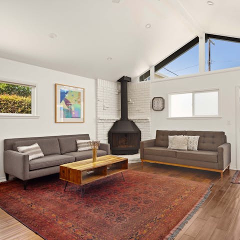 Relax in one of two bright and airy living rooms