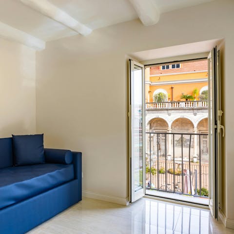 Enjoy postcard-worthy views from the living room
