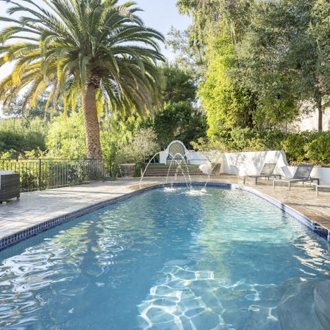 Refresh your mindset in the private swimming pool, before heading out to discover LA