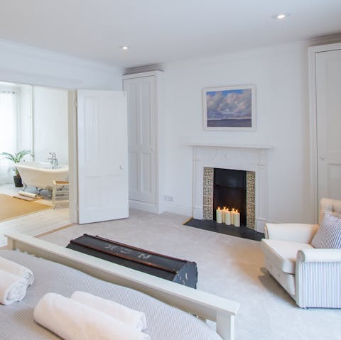 Unwind in the master bedroom