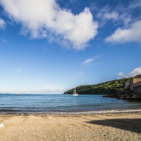 Stroll down to the local beach