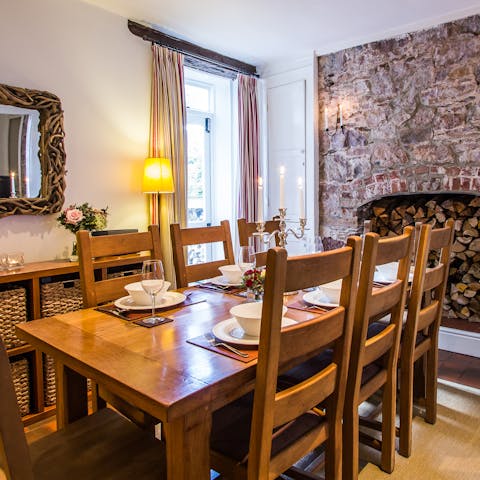 Enjoy lavish meals around the table