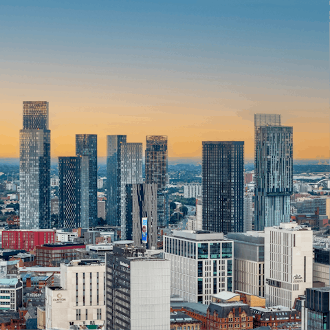 Catch a quick train right into central Manchester