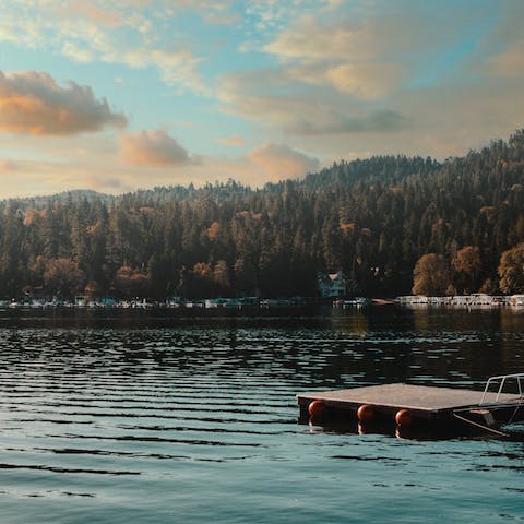 Take the scenic drive to Lake Arrowhead Village – just twelve minutes away