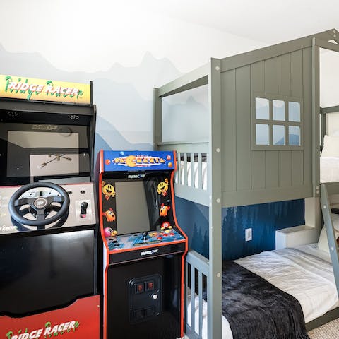 Embrace light hearted family fun with the arcade games