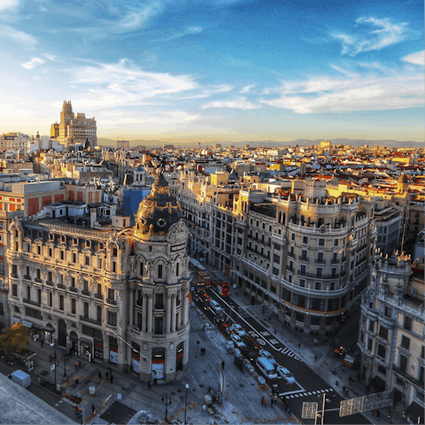 Explore this upmarket district of Madrid known for its elegant architecture