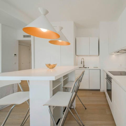 Enjoy a croissant at the breakfast bar