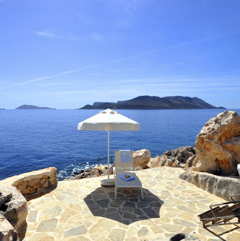 The private beach platform is one of our favourite parts of this home