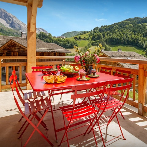 Dine alfresco on a sunny day