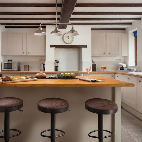 Whip up wonderful meals in the modern farmhouse kitchen