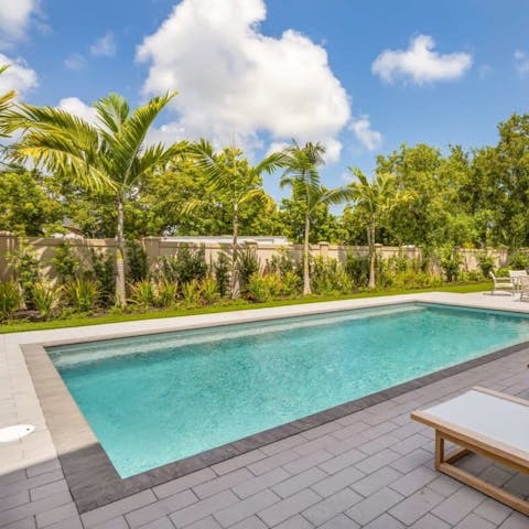 Take a refreshing dip in the private pool