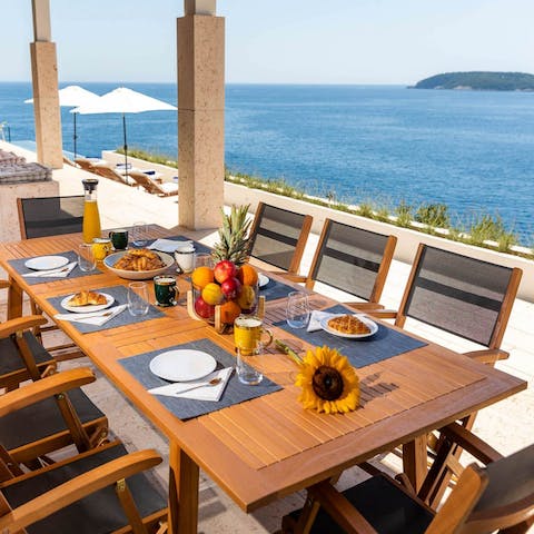 Dine alfresco on Croatian classics as the sun sinks below the horizon