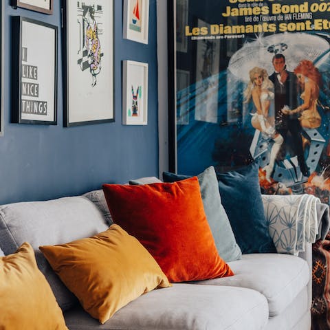Admire the quirky prints dotted around the house
