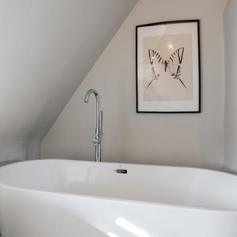 Fill the bath with bubbles and enjoy a long soak