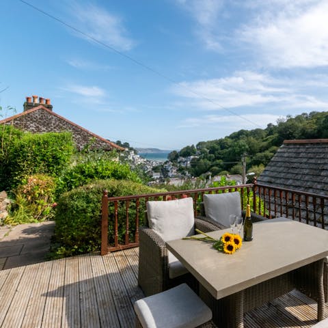 Enjoy wonderful views across the town whilst sipping refreshing drinks