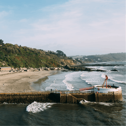 Explore the atmospheric harbour town of Looe – the beach is short walk away