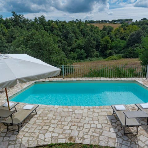 Spend an afternoon splashing in the private pool
