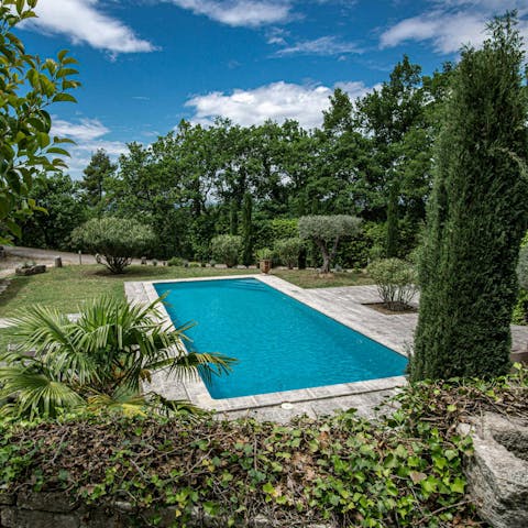 Swim in the seclusion of your own private pool