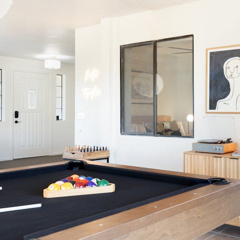 Play a few games of pool with friends and family