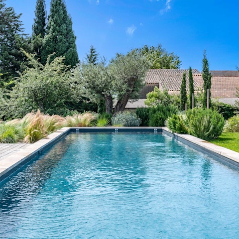 Embrace pure relaxation while swimming in the pool