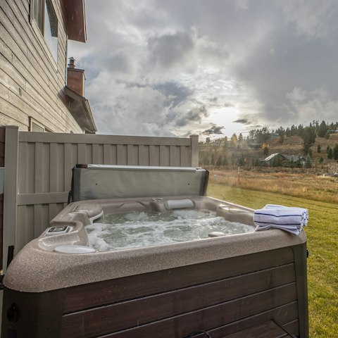 Relax in the hot tub after a day on the slopes