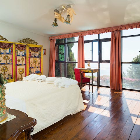 Wake up to beautiful views across the Sicilian countryside