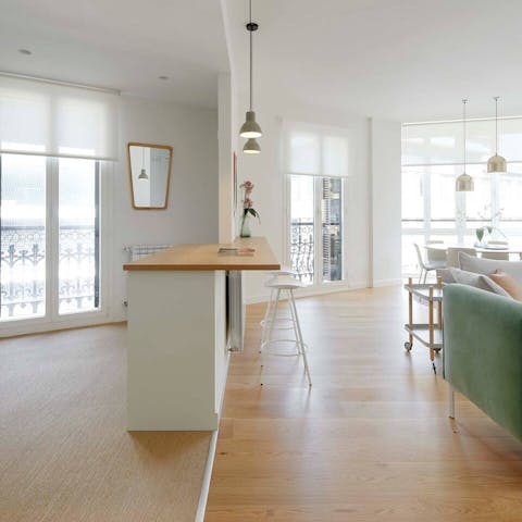 Open the french windows and dine on the balcony